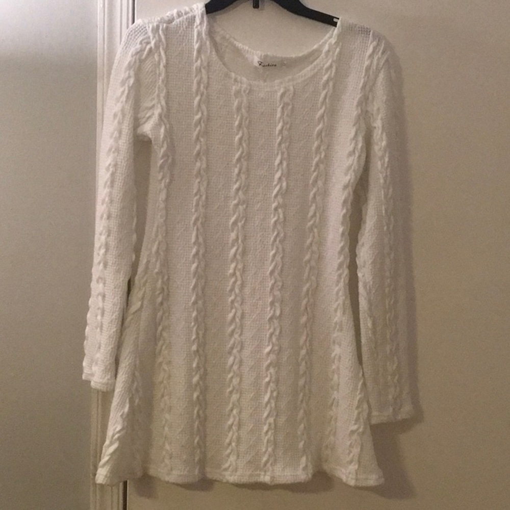 Long sleeve white skater, dress, brand new, no tags